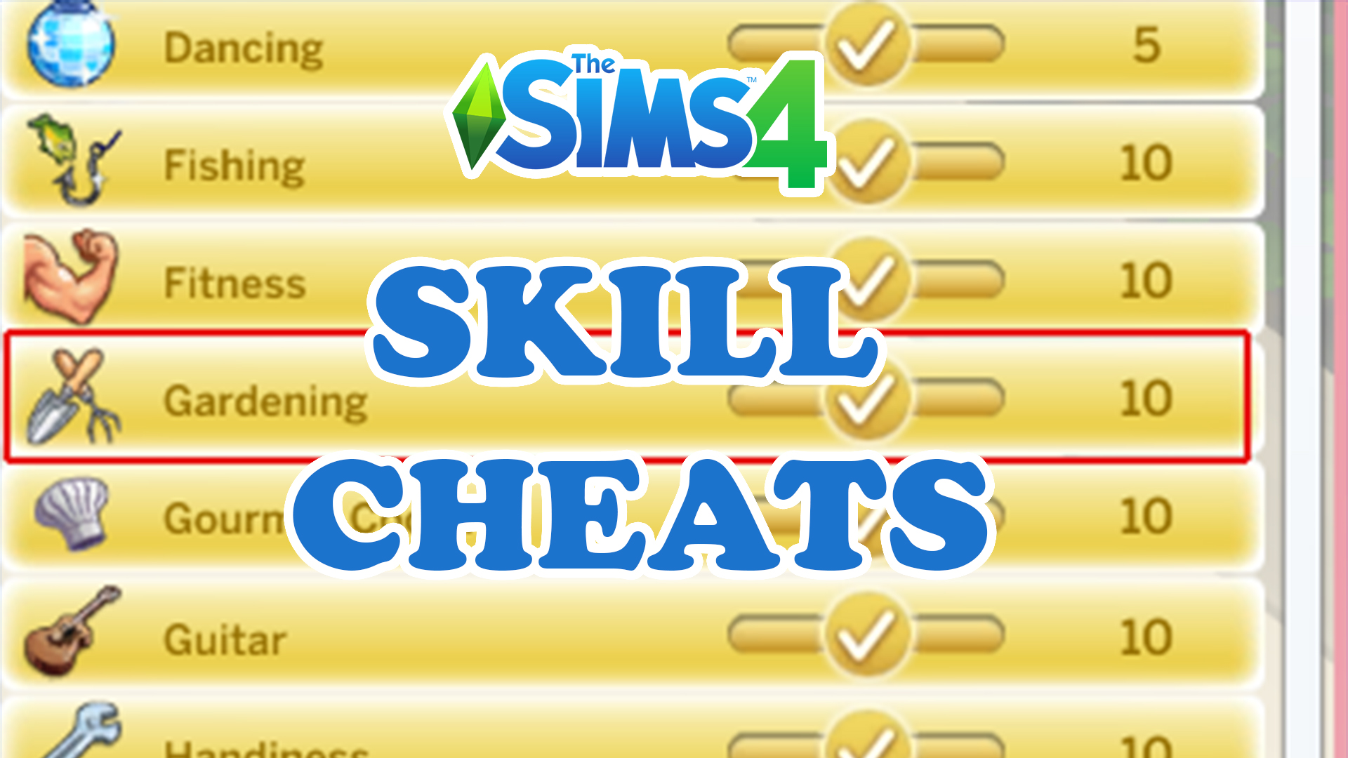 sims 4 skill cheats 2022