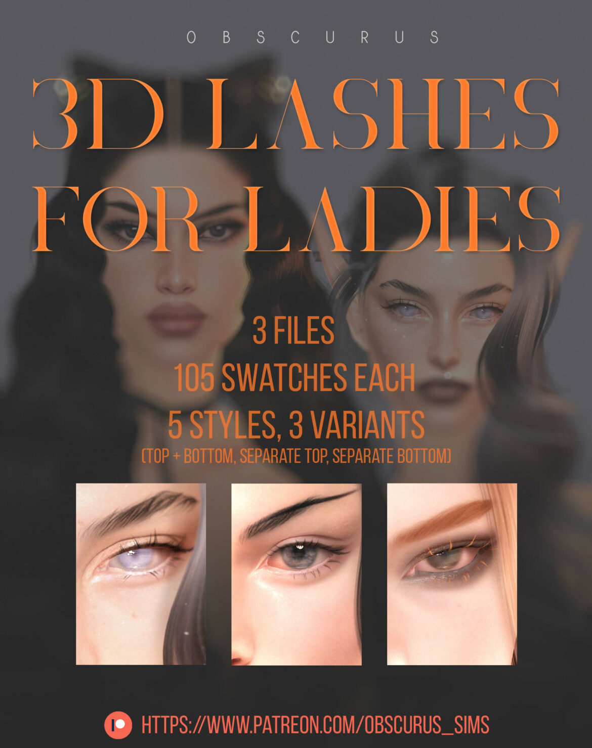 eyelashes n1 3 105 swatches 5 styles