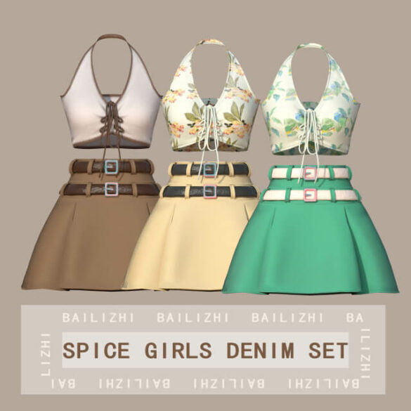 bailizhispice girls denim set
