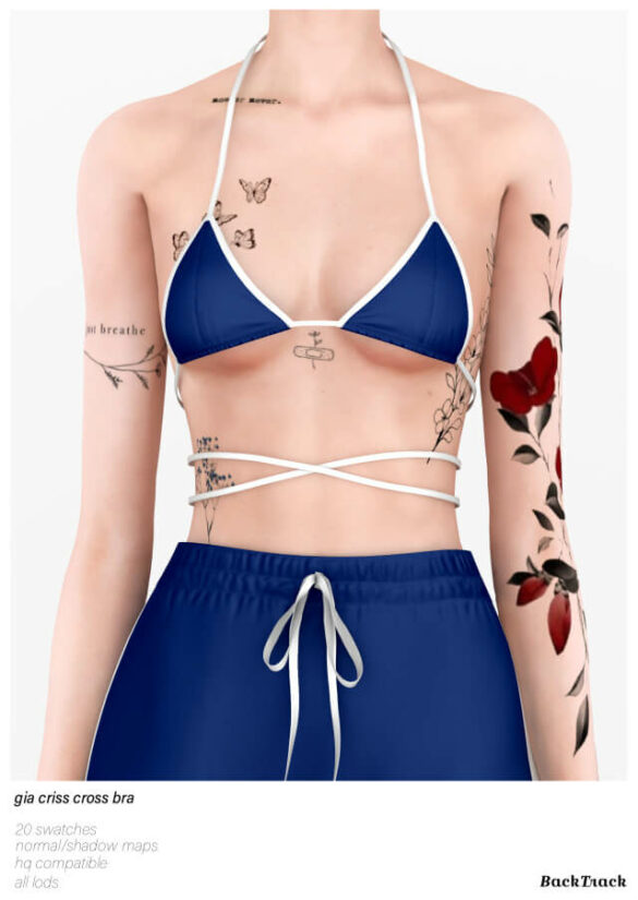 gia criss cross bra gia track pants sims 4