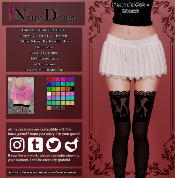 princess skirt base game compatible