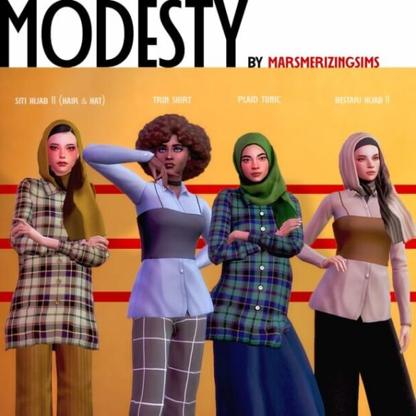 MODESTY Collection Plaid Tunic Top