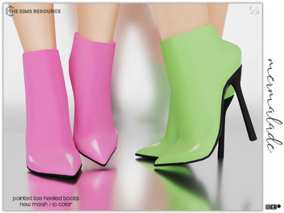 Pointed Toe Heeled Boots S50