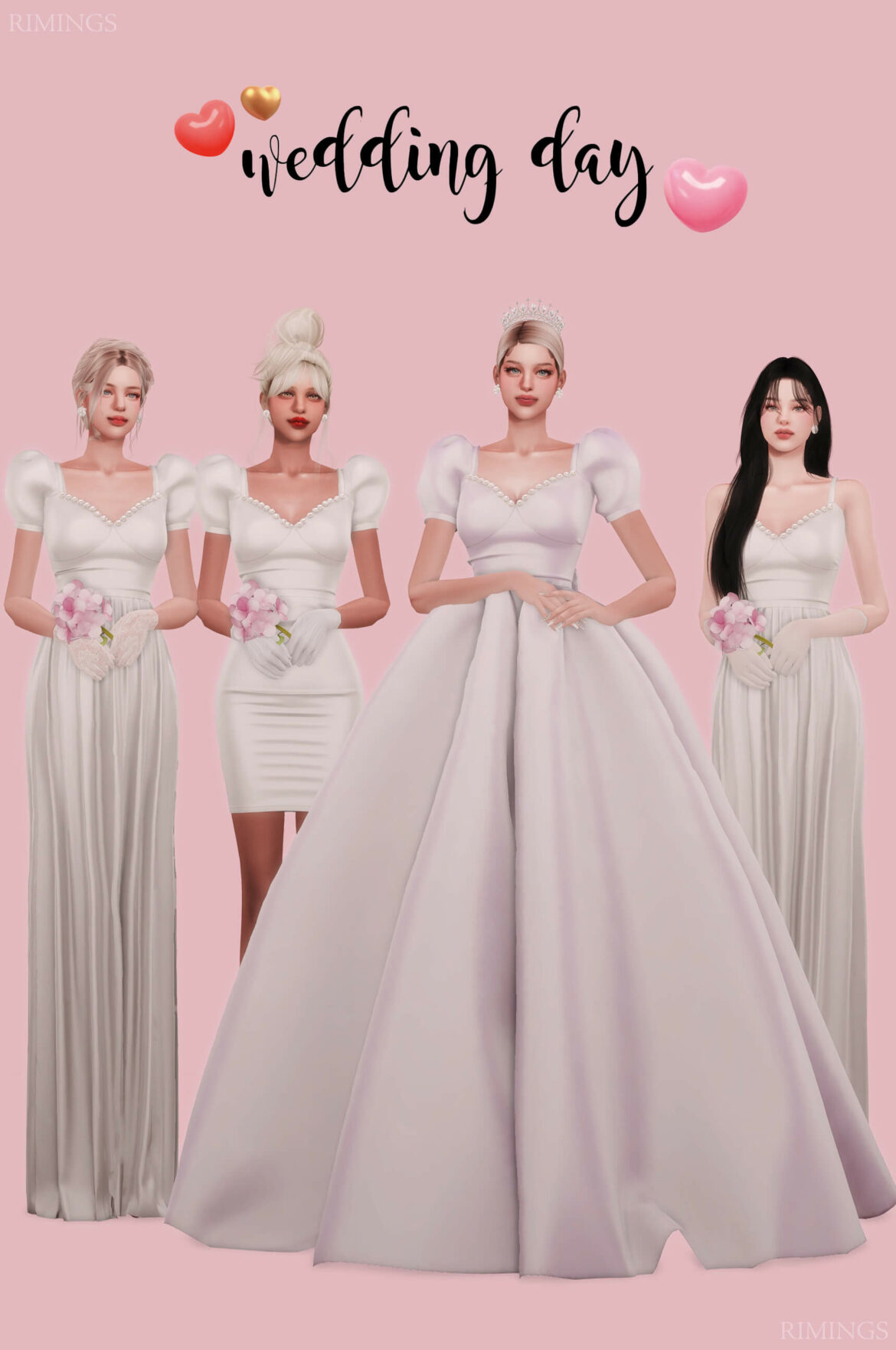 rimings wedding day collection full body - The Sims Guide