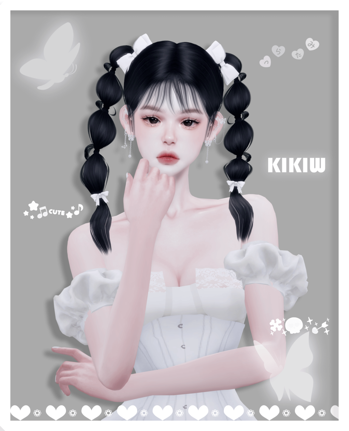 kikiwkw cute bubble hairstyle