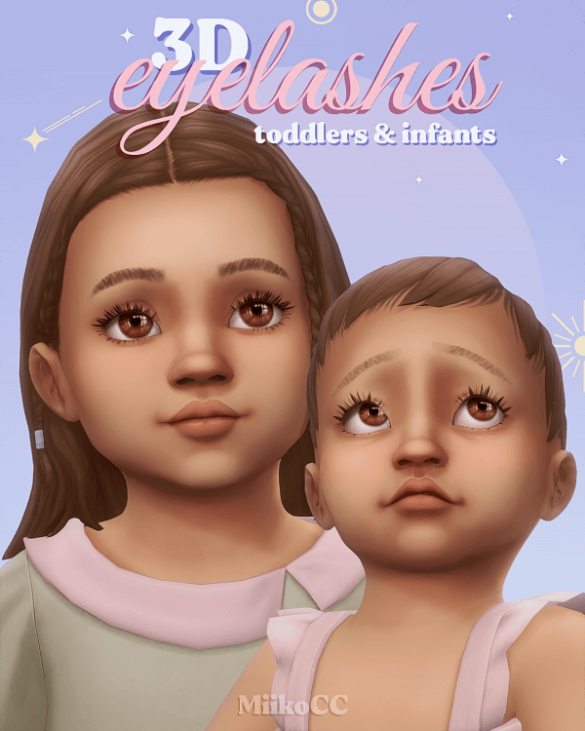3D eyelashes for toddlers infants by Miiko