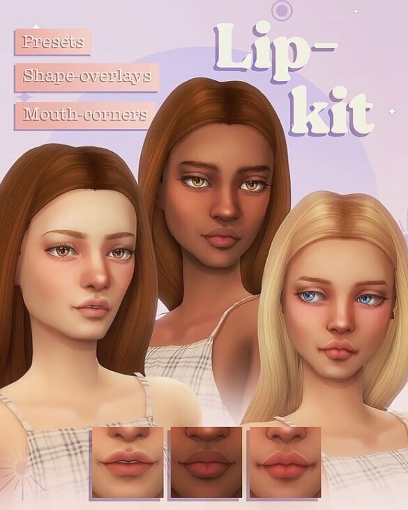 Lip-kit: presets, shape-overlays & mouth-corners