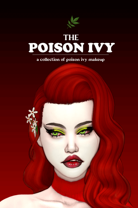 a collection of poison ivy makeup