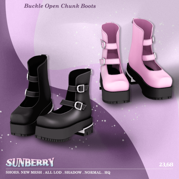 Buckle Open Chunk Boots