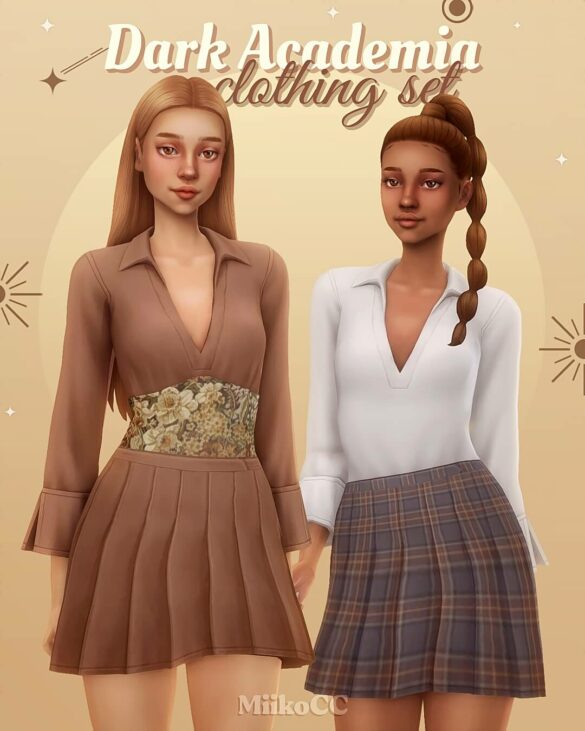 Dark academia clothing set Part 3