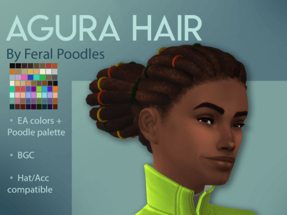 Agura Hair - TS4 Maxis Match CC