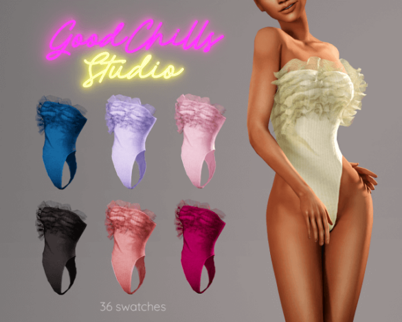 Ruffle Rib Bodysuit