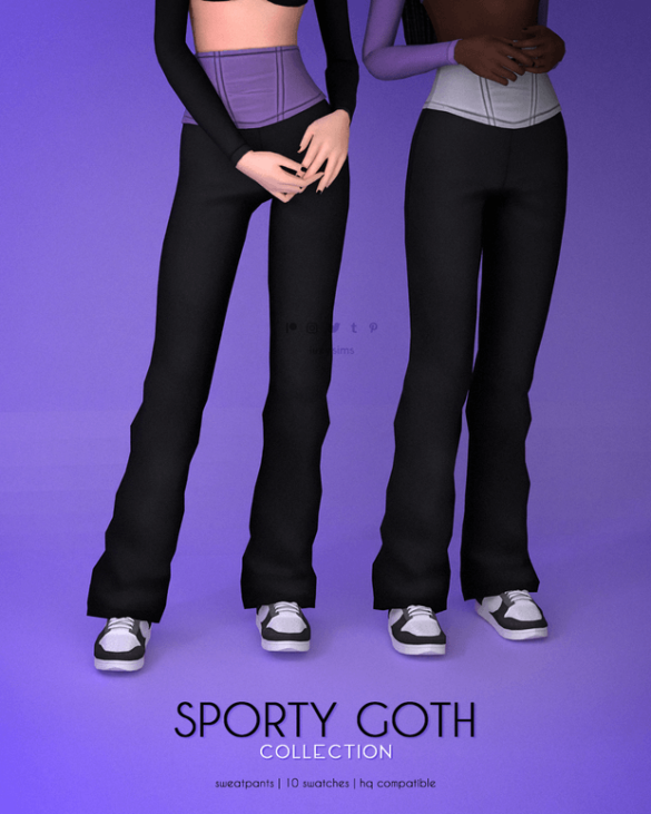 Sweatpants - Sporty Goth Collection