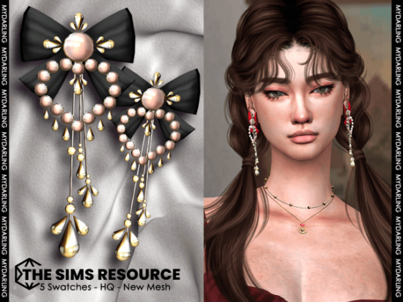 cute earrings Emilina and rose