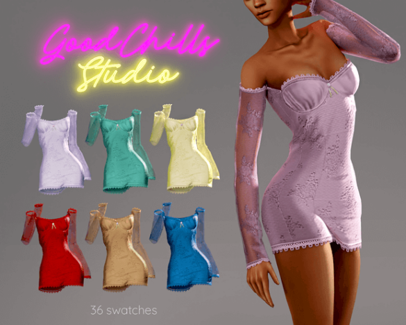 Floral Lace Overlay Mini