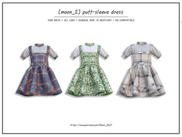Puff-sleeve dress_toddler