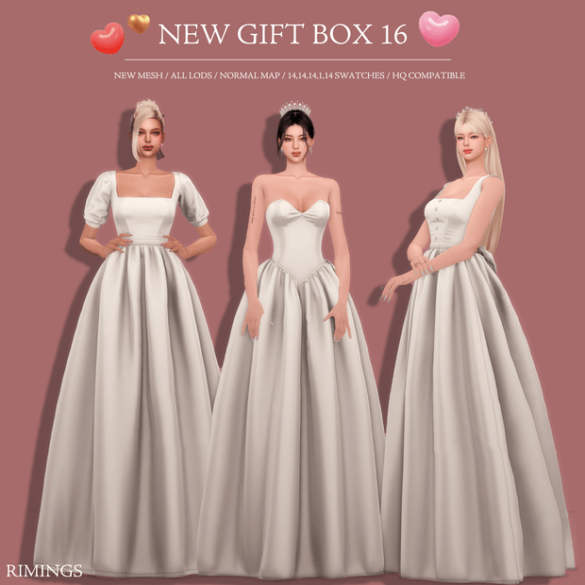 Heart Neck Wedding Dress