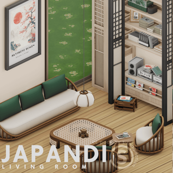 Japandi | Living Room CC Pack