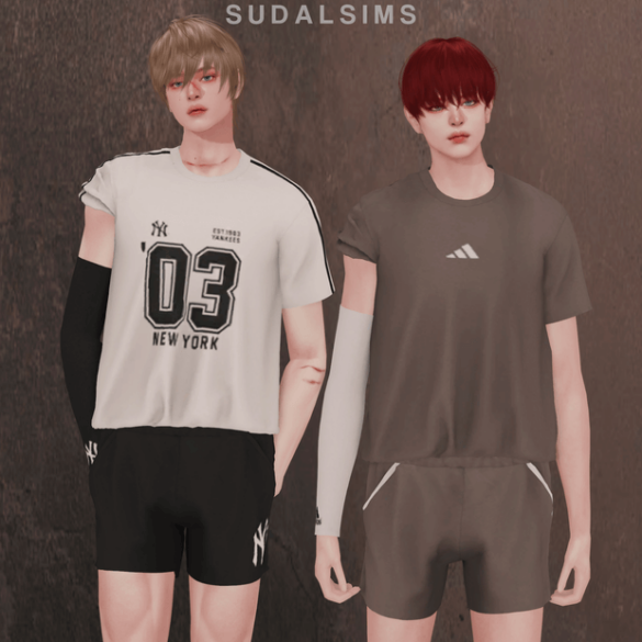 Short sweat suit set M