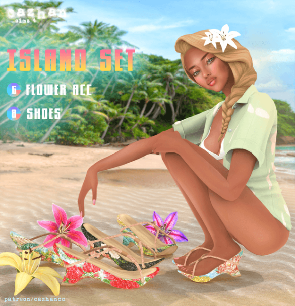 island Set flower acc & shoes