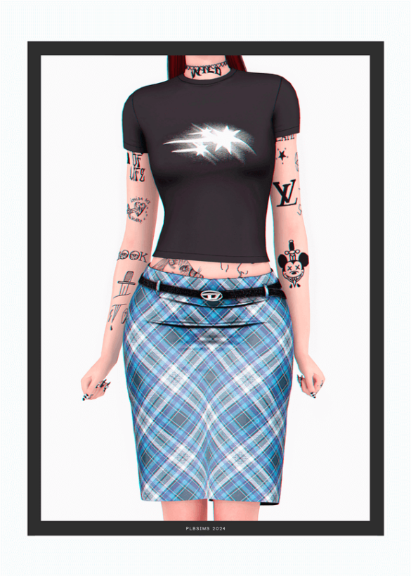 Cosmic T-Shirt & Midi Skirt