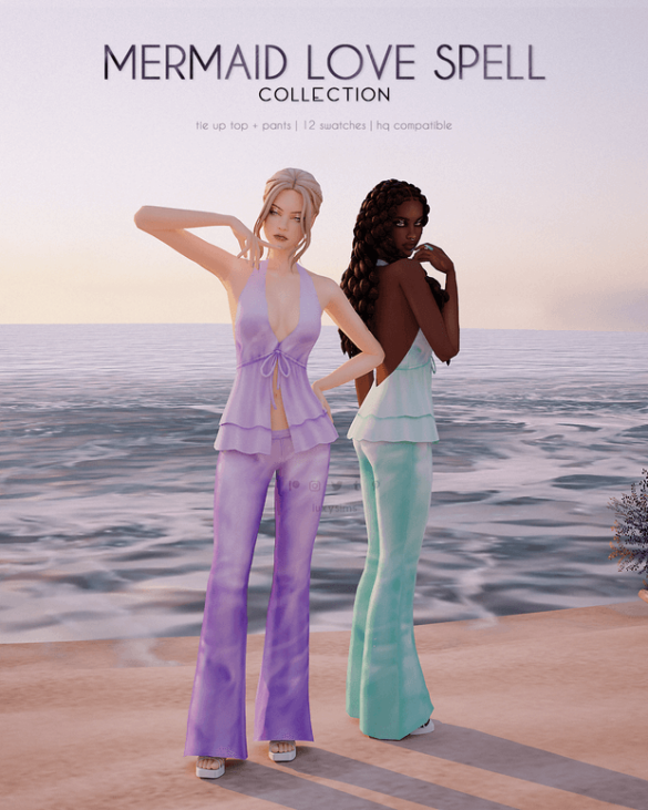 Tie up top Pants Mermaid Love Spell Collection