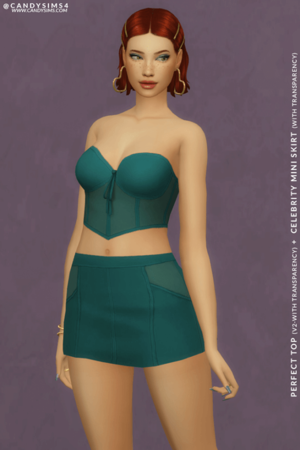 PERFECT TOP + CELEBRITY MINI SKIRT