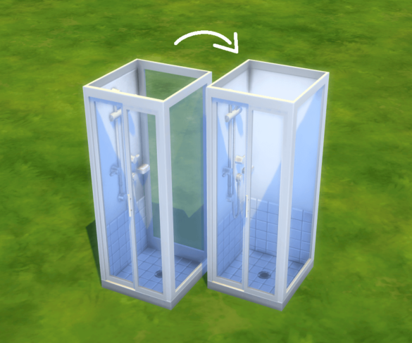 All showers that had glass on three sides